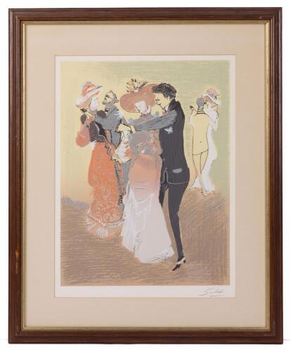 Ra&Atilde;&ordm;l Soldi. "Tango in Paris" Serigraph 1988 Signed