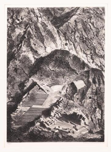 Louis Lozowick. "The Ancient Fortress, Peru" Limited Edition Signed Litho 13/20