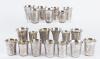 20 Russian, 84 Zolotnik Silver Kiddush Cups, All 19th Century in Good to Very Good Conditon