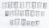 23 Beaker Style Kiddush Cups, 84 Silver, all 19th Century and all Having Appealing Foliate Engravings and Overall in Excellent C