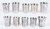 10 Superior Russian Kiddush Cups, 84 Silver a Mix from the 19th and 20th Century with Excellent Engraving and in Choice Conditio