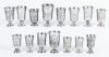 15 Short-Stemmed Kiddush Cups, 84 Silver, Almost All 19th Century and in Excellent Condition
