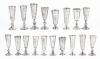 Eighteen (18) Russian, Trumpet Shaped, 84 Silver Kiddush/Vodka Cups, All Having Wonderful Engraving but Display Compressions on