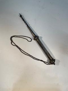 Antique Russian Silver Yad 87.5% Silver (84 Silver Hallmarked) The Attached Chain Also Silver ca. 1900