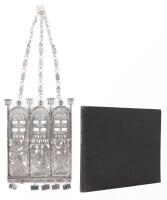 Sterling Silver Breastplate in the Manner of Ilya Schor, Signed, with Book