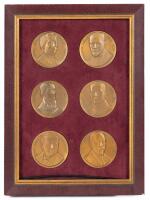 Six Bronze Medallion Portraits of Jewish Pioneers in Psychiatry ("Pathfinders in Psychiatry"), 20th Century