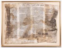 Holocaust-Damaged Torah Fragment