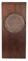 Framed Brass Devotional Plate Inscribed "God Is My Savior & Help"