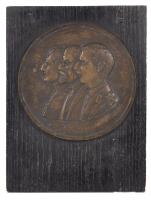 Rare Bronze Plaque Depicting Shalom Aleichem, Chaim Weizmann, and Edmund Allenby, 1933
