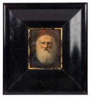 Miniature Oil Portrait of a Rabbi, Late 19th-Early 20th Century