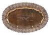 Silver Presentation Plate with Hebrew Dedication, Ramla, 1988