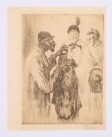 "Jews As Seen by the Germans" - Anti-Semitic German Propaganda Engraving, ca. 1940