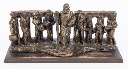 Figural Menorah with Moses and Jewish Historical Figures, c. 1940s