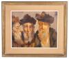 Three Rabbis Wearing Streimels - Oil on Canvas, Signed, Mid-20th Century, Charles Bragg