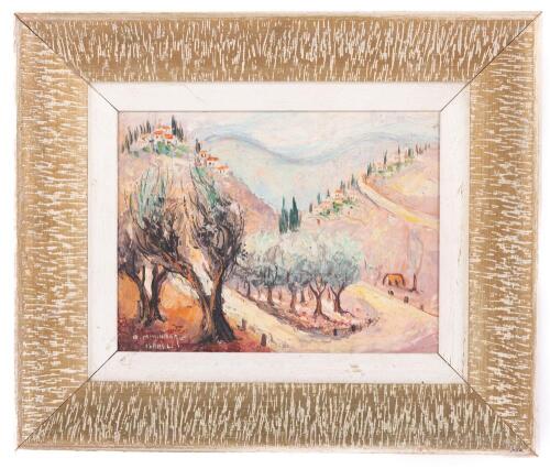 Israeli Landscape Painting, Mid-20th Century, in the Manner of Reuven Rubin