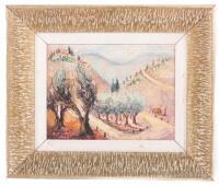 Israeli Landscape Painting, Mid-20th Century, in the Manner of Reuven Rubin