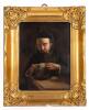 19th Century English Oil Portrait of a Rabbi, with P. Harley Old Label, London