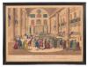 French Purim Synagogue Interior Engraving, 18th Century