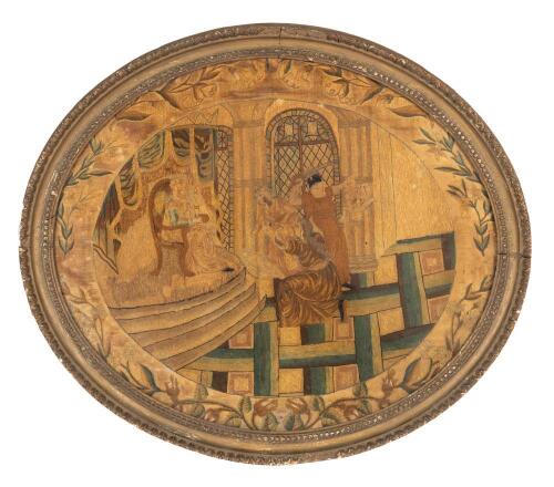 Oval Gobelin Tapestry Depicting the Judgment of Solomon, 18th Century