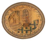 Oval Gobelin Tapestry Depicting the Judgment of Solomon, 18th Century