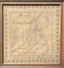 Needlework Sampler Map of Palestine, circa 1900
