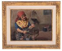 Michele Garinei. Woman Selling Birds