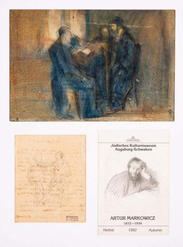 Arthur Markowicz (1872-1934) - Study of Figures with Book