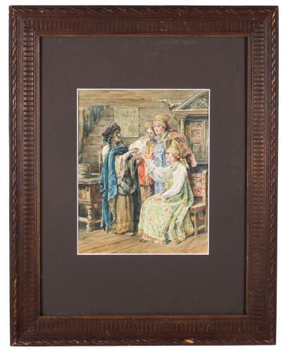C. Frenzel (German, early 20th century), Genre Scene After Makovsky, 1912