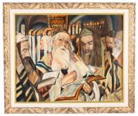 Jewish Worshippers on Yom Kippur, Berlin School, Early 20th Century