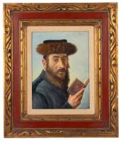 Portrait of a Rabbi Holding a Prayer Book