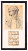Jerusalem Boy & Yom Kippur Prayer Manuscript, 1932