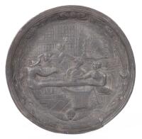 18th Century German Pewter Matzah-Making Plate