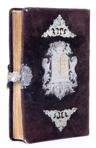Velvet-Bound Siddur with Silver Mounts, Vienna, 1869