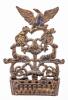 Cast Brass Menorah Backplate with Eagle Motif