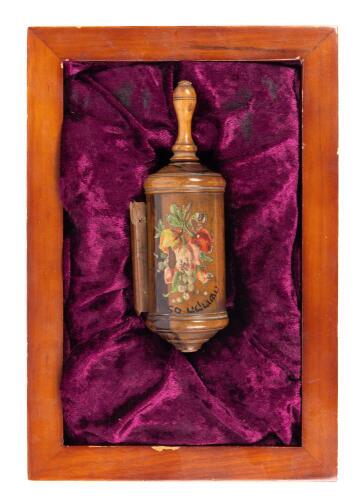 Handwritten Esther Scroll (Megillah) in Decorated Olivewood Case