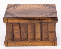 Bezalel-Style Carved Wood Box, Jerusalem, circa 1920