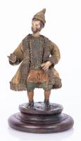 Small Sculpture Featuring Original 17th-Century Clothing