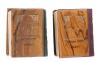 Pair of Bezalel-Style Wooden Prayer Book Covers, Jerusalem
