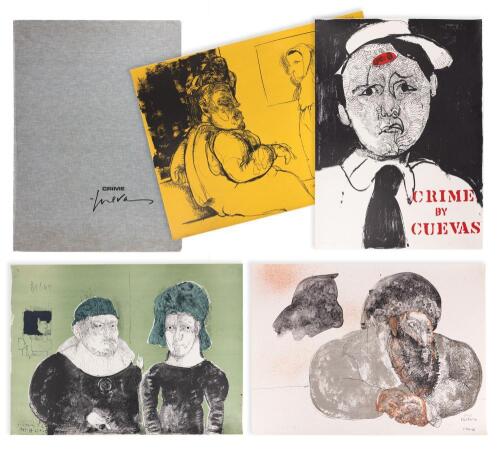 Jose Louis Cuevas. "Crime" Suite of 11 Original Lithographs, Each Signed by Artist
