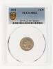 1881 Nickel Three Cents. PCGS graded Proof 64
