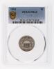 1881 Shield Nickel. PCGS graded Proof 65