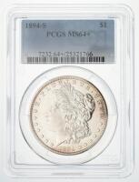 1894-S. Morgan Dollar. PCGS graded MS64 +
