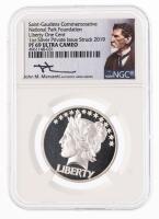 2019. Liberty One Cent 1 oz .999 Fine Silver Private Issue NGC PF 69 Ultra Cameo