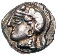 Samaria. Signed series. Silver Obol (0.73 g), ca. 375-333 BC