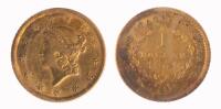 1851-O $1 Gold Liberty. AU50