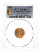 1861.. PCGS graded Unc Details Cleaned