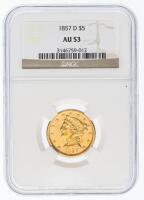 1857-D.. NGC graded AU53