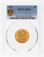 1897. $5 Liberty. PCGS graded MS62