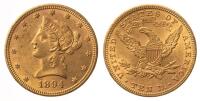 1894 $10 Liberty. AU50