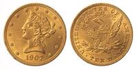1907 $10 Liberty. AU50
